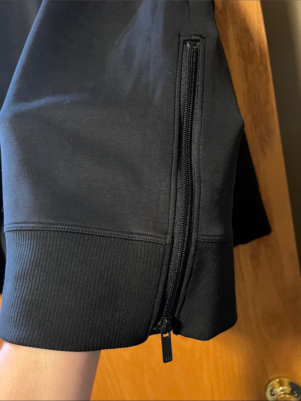 all in motion Black Ribbed-Neck Pullover Hoodie - Picture 10 of 12